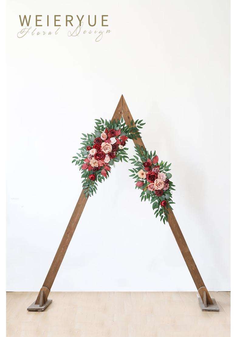 Weieryue Artificial Wedding Arch Flowers Kit for Wedding Arch Bridal Shower Pack of 2 - Indya
