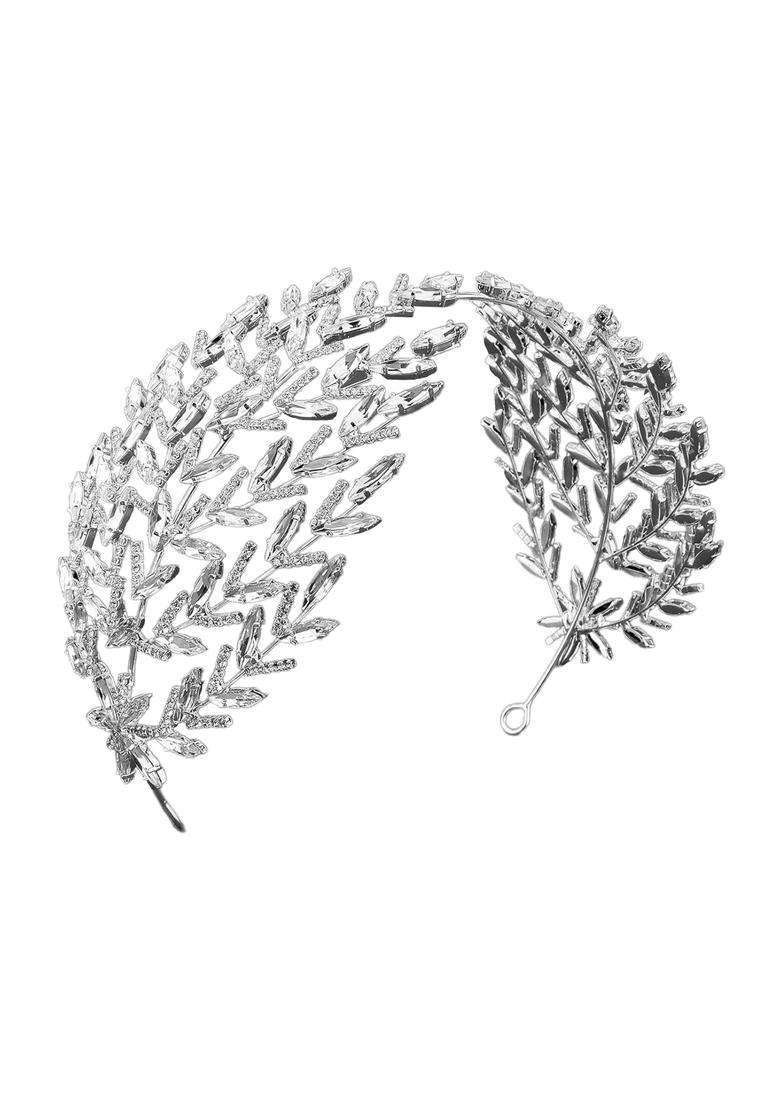 Merishopp Bridal Wedding Headband Bridal Headpiece for Anniversary Cosplay Anniversary Style D - Indya