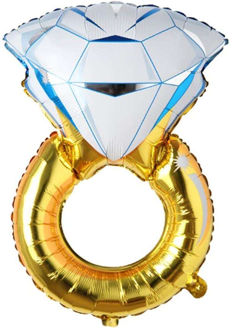 Shuntai Gold Engagement Party Decorations Ring Balloons Gold 16 Inch Miss to Mrs Letter Balloons Banner Kit - Indya