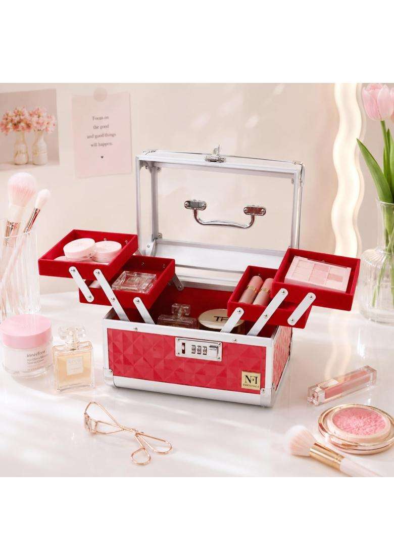 NFI Essentials Makeup Organizer Box for Women Bridal Makeup Case for Jewellery Cosmetics and Bridal Essentials - Indya