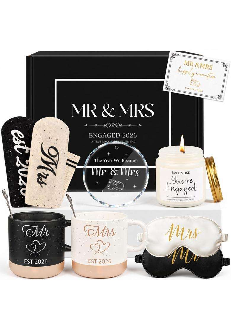 Giftota Black Mr and Mrs for Couple Gift Bridal Shower Wedding Engagement Gifts for Couple - Indya