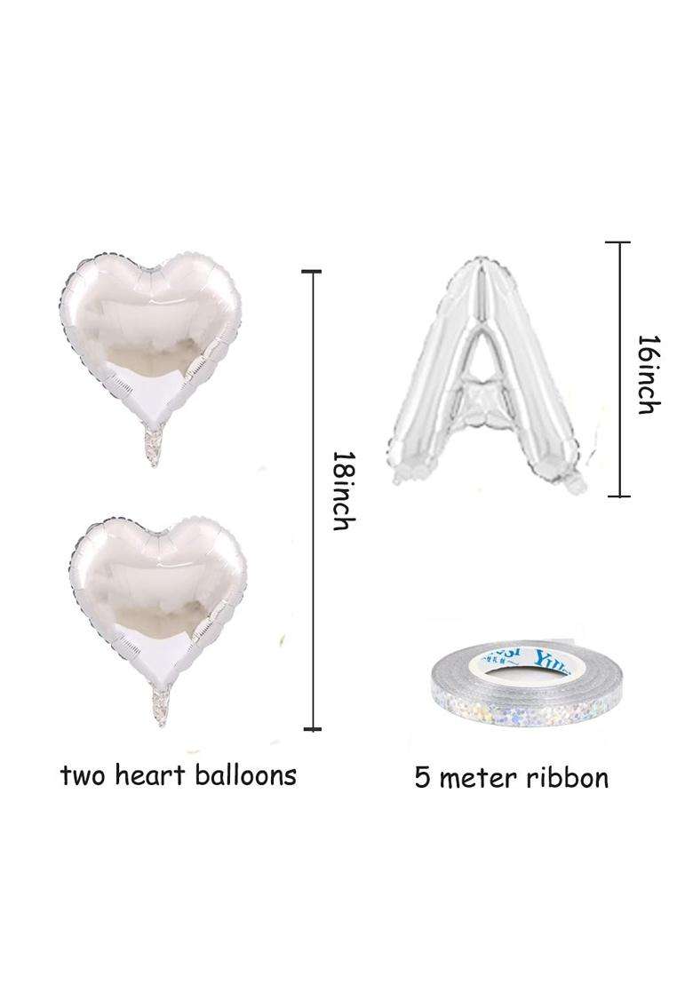 Kungoon Just Married Balloon Banner 16 Inch Quality Wedding Bachelorette Bridal Shower Wedding Engagement - Indya
