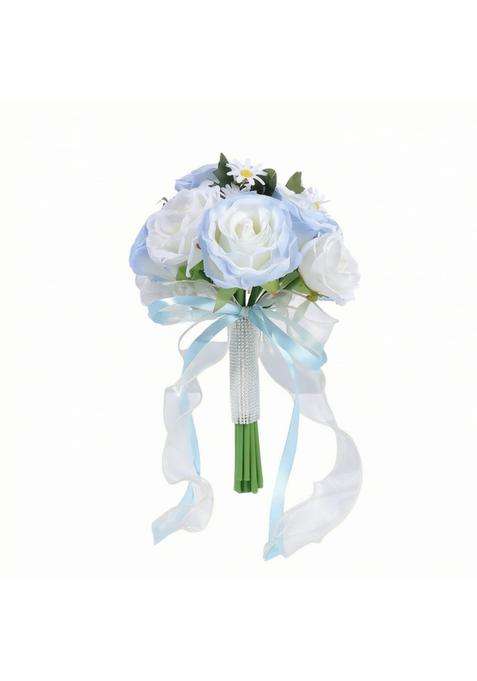 Zoomella Gradient Bridal Bouquet Elegant Wedding Bouquet Romantic Flowers Rounded for Brides Bridesmaids