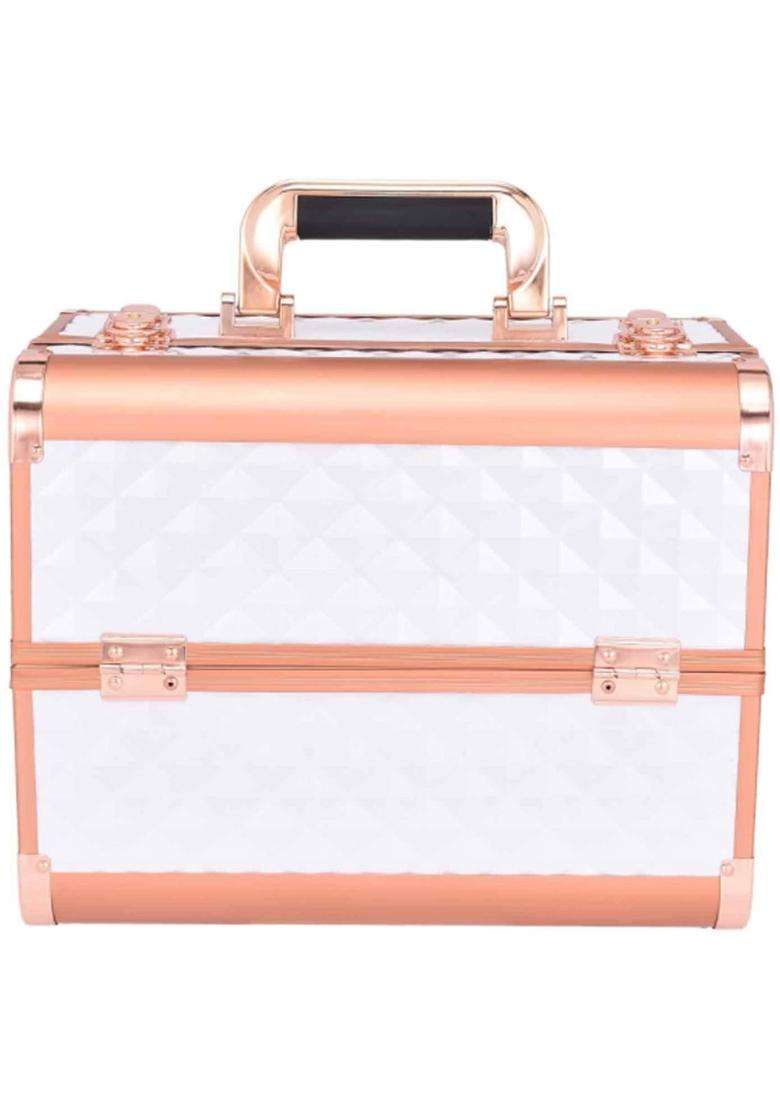 Adson Professional Makeup Box Cosmetics Case Jewelry Organiser Vanity Make Up Storage Box Beauty Train Case - Indya