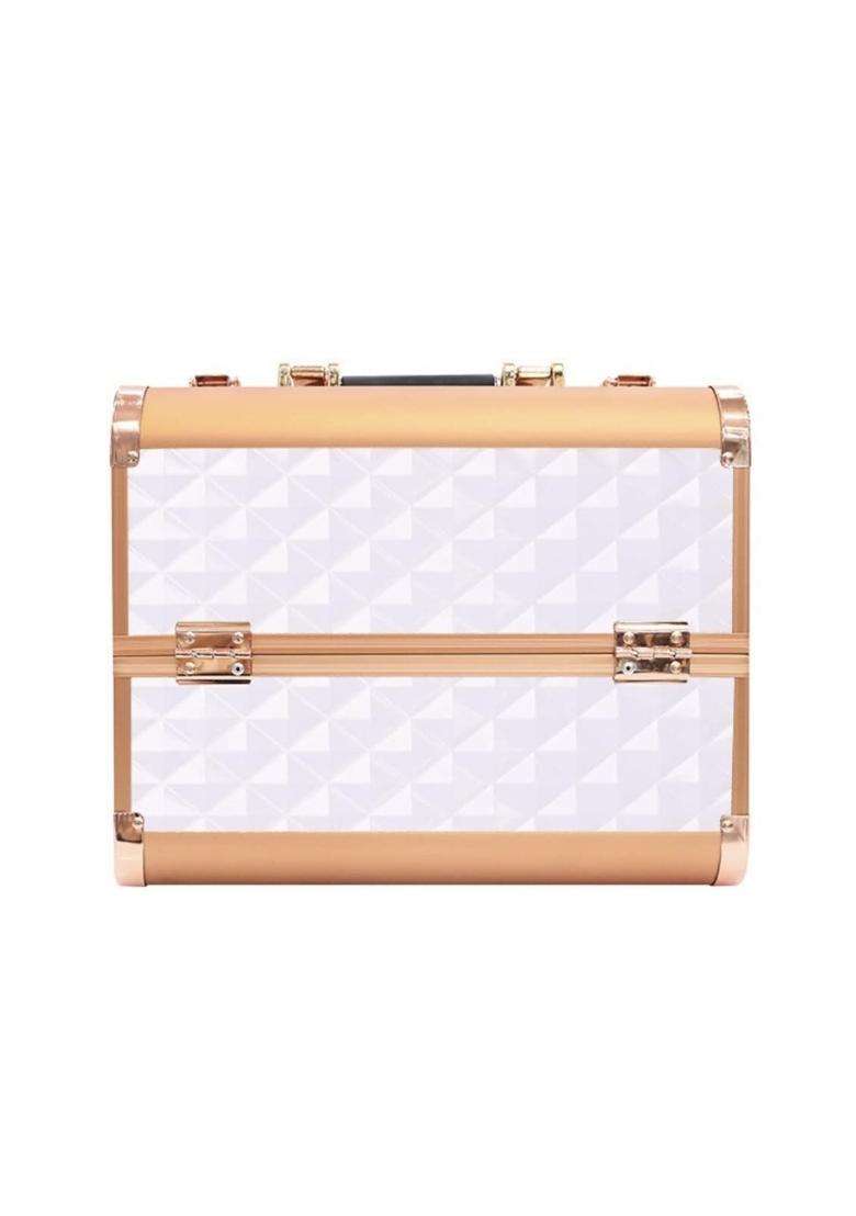 Adson Professional Makeup Box Cosmetics Case Jewelry Organiser Vanity Make Up Storage Box Beauty Train Case - Indya