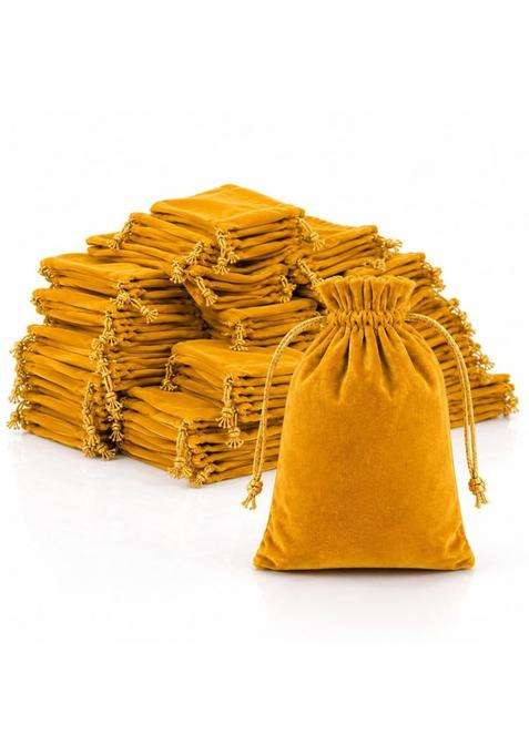 Dulhan Vibrant Velvet Potli Bags for Wedding Return Gifts for Ladies Set of 50