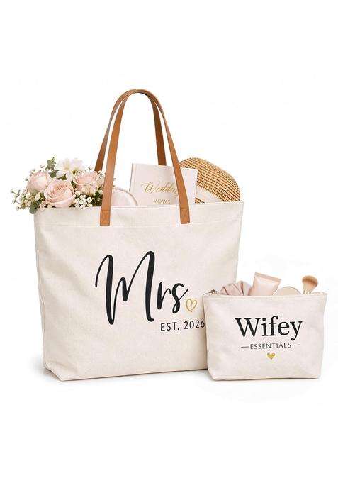 Elegantpark Mrs Bag Mrs Gifts Bride Gifts Wedding Bridal Shower Bachelorette Party Honeymoon Present Bride