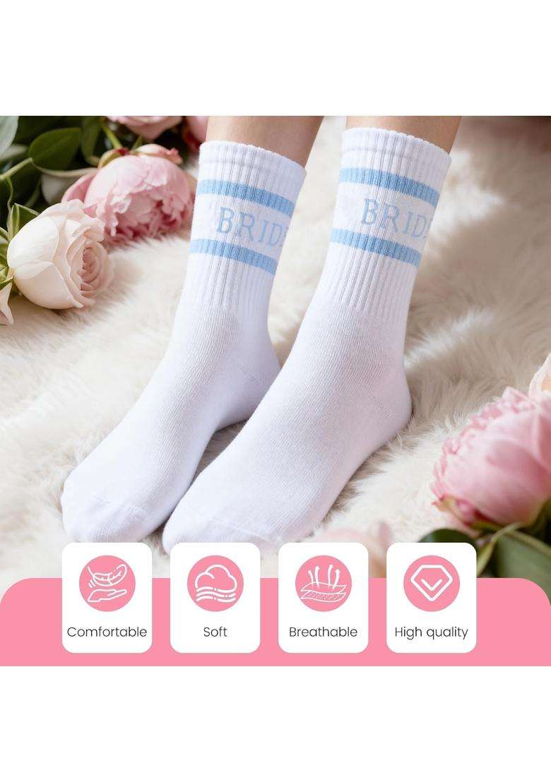 Virtegasas Bride to Be Gift Set Bride Socks and Hair Claw Clip - Indya