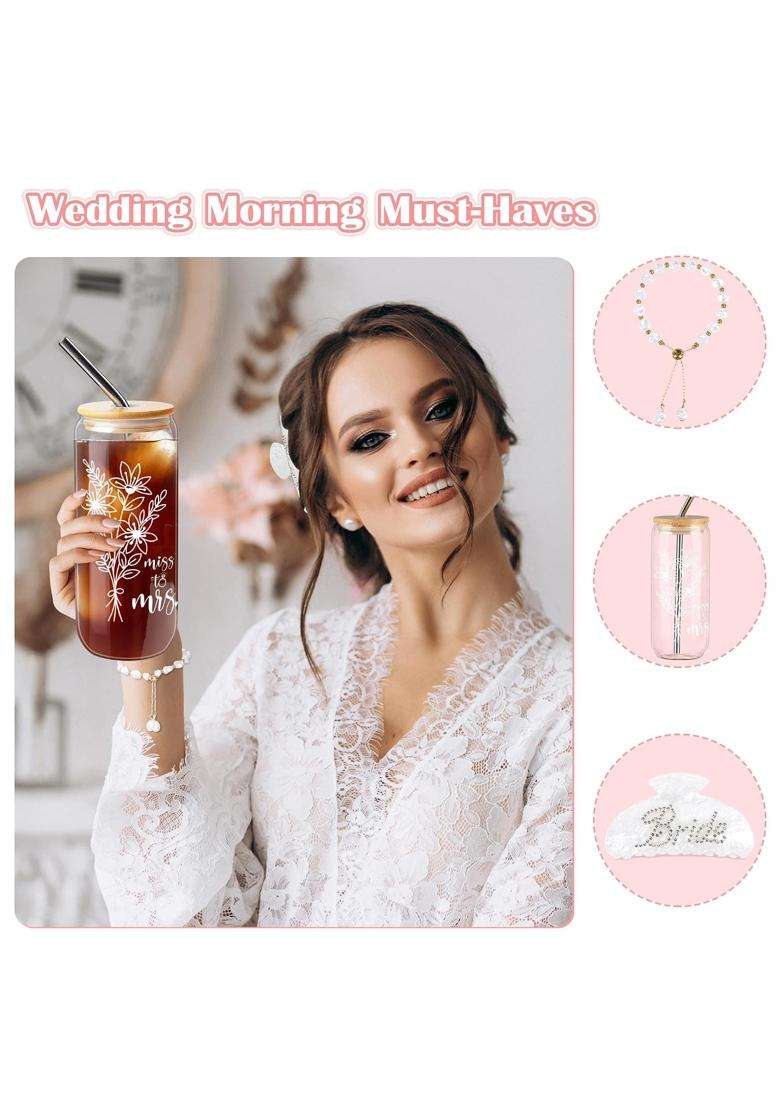 Joeyan White Bride to Be Gifts Box 10Pcs Bridal Shower Gifts for Bride Engagement to Honeymoon Gift for Her - Indya