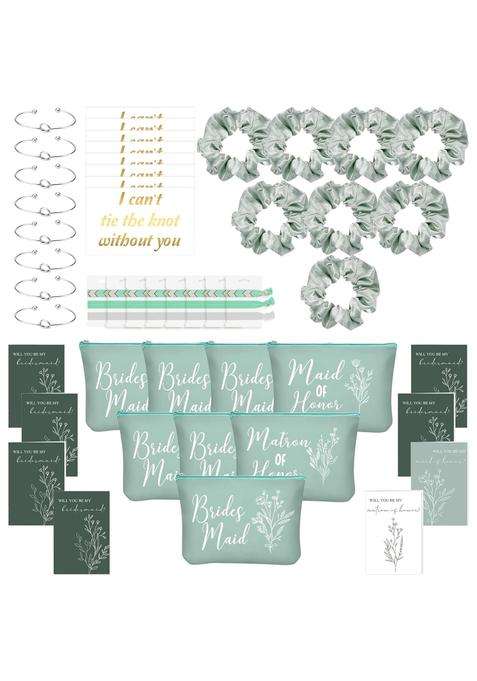 Cunno 48 Pcs 8 Sets Bridesmaid Proposal Gifts Bulk Wedding Will You Be My Maid of Honor Matron of Honor Gifts