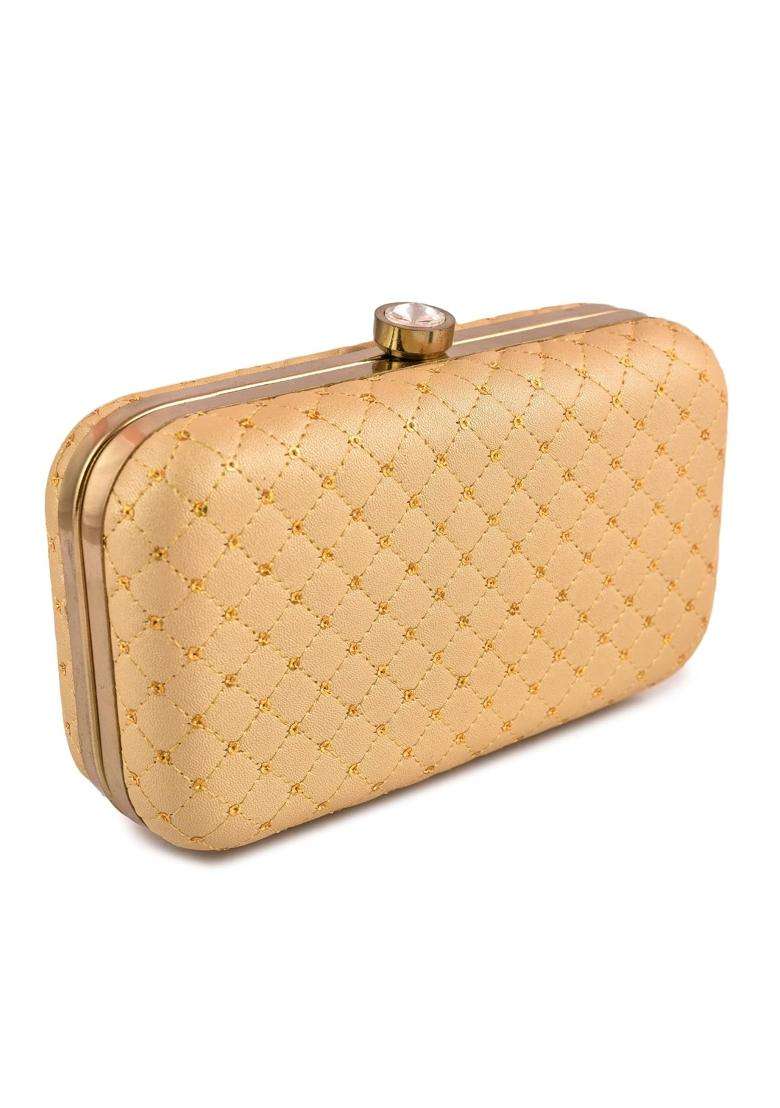 Ailtino Handicraft Beautiful Bling Box Clutch Bag Purse for Bridal Casual Wedding - Indya