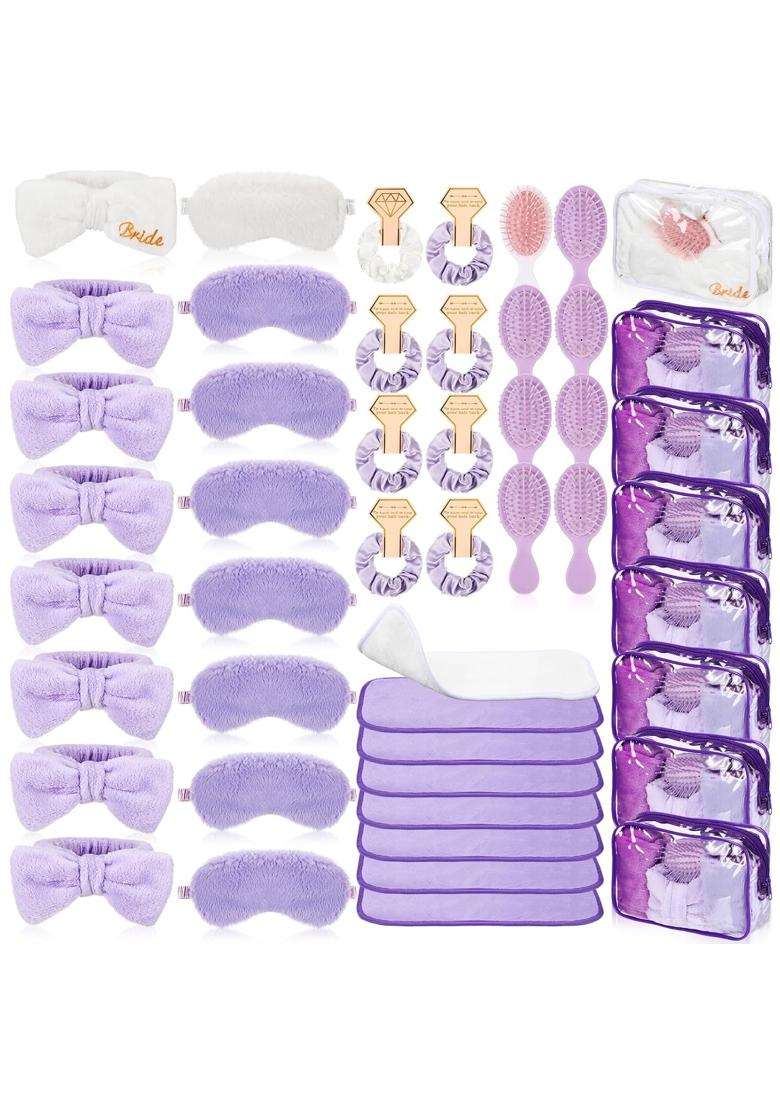 Suncalla 48 Piece Bridesmaid Proposal Gift Set Includes Hair Ties Hair Ties Sleep Mask Hair Brush - Indya