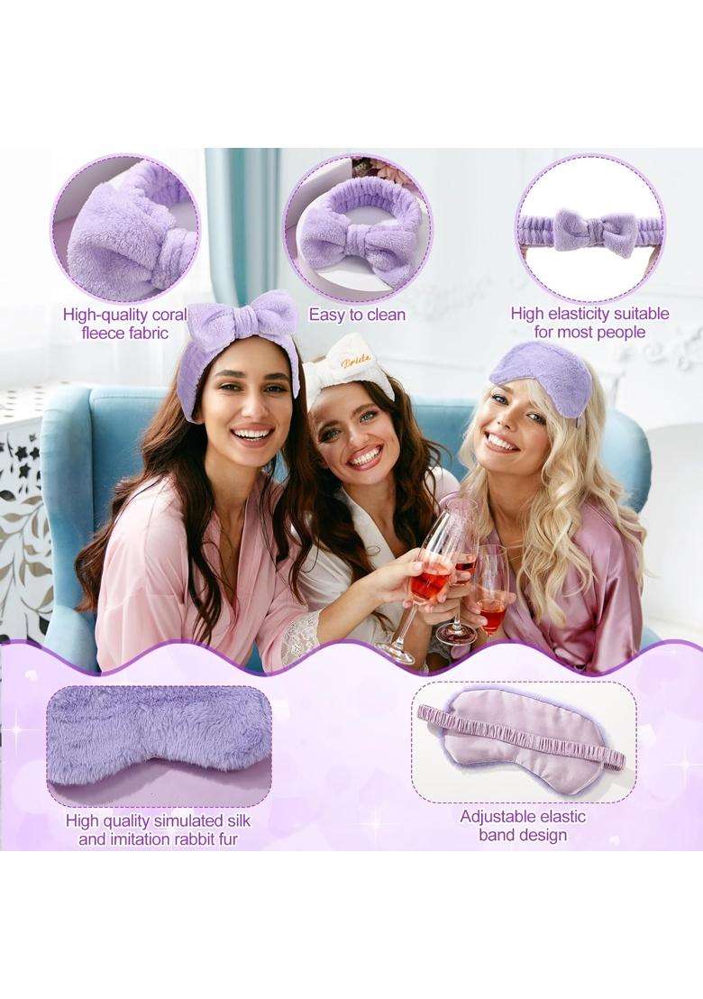 Suncalla 48 Piece Bridesmaid Proposal Gift Set Includes Hair Ties Hair Ties Sleep Mask Hair Brush - Indya