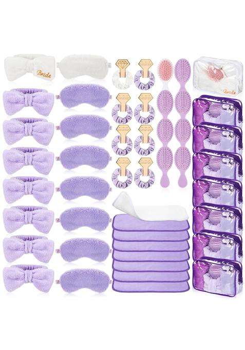 Suncalla 48 Piece Bridesmaid Proposal Gift Set Includes Hair Ties Hair Ties Sleep Mask Hair Brush