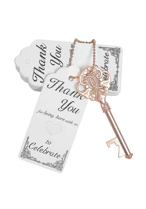 Aebderp Bulk Wedding Favors Party Gifts 52 Set Vintage Skeleton Key Bottle Openers