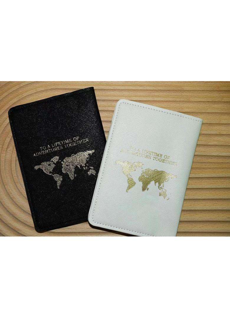 Syiomlis Mr and Mrs Luggage Tags Couples Passport Holder Set Bridal Shower Gifts Honeymoon Engagement Gift - Indya