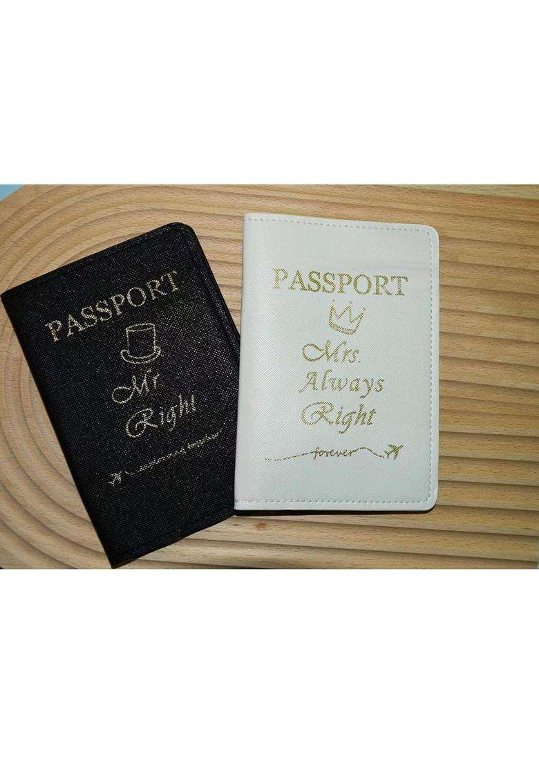 Syiomlis Mr and Mrs Luggage Tags Couples Passport Holder Set Bridal Shower Gifts Honeymoon Engagement Gift - Indya