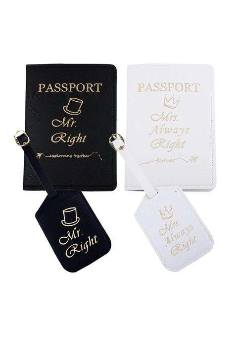 Syiomlis Mr and Mrs Luggage Tags Couples Passport Holder Set Bridal Shower Gifts Honeymoon Engagement Gift