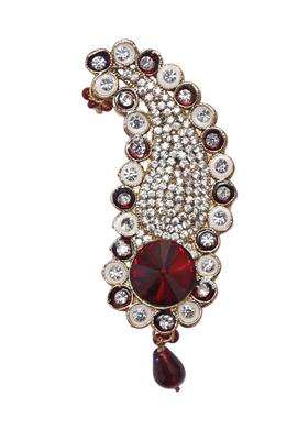 Multicolour Heer and Sahib Royal Prince Medium Kalgi Style Wedding Turban Kalgi with Pearl Drops Kalgi Glossy