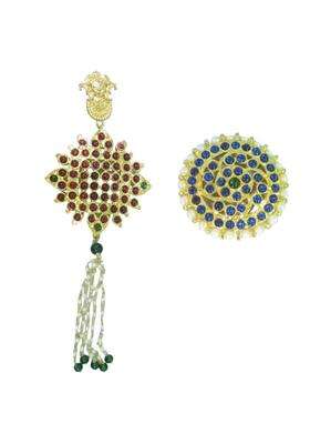 RNG Gallery Unisex Brooch Pin for Sari Kurta Hair Bunpin Men Sherwani Jacket Turban Kalgi Pin