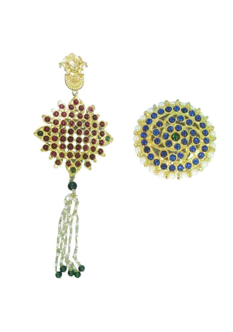 RNG Gallery Unisex Brooch Pin for Sari Kurta Hair Bunpin Men Sherwani Jacket Turban Kalgi Pin - Indya