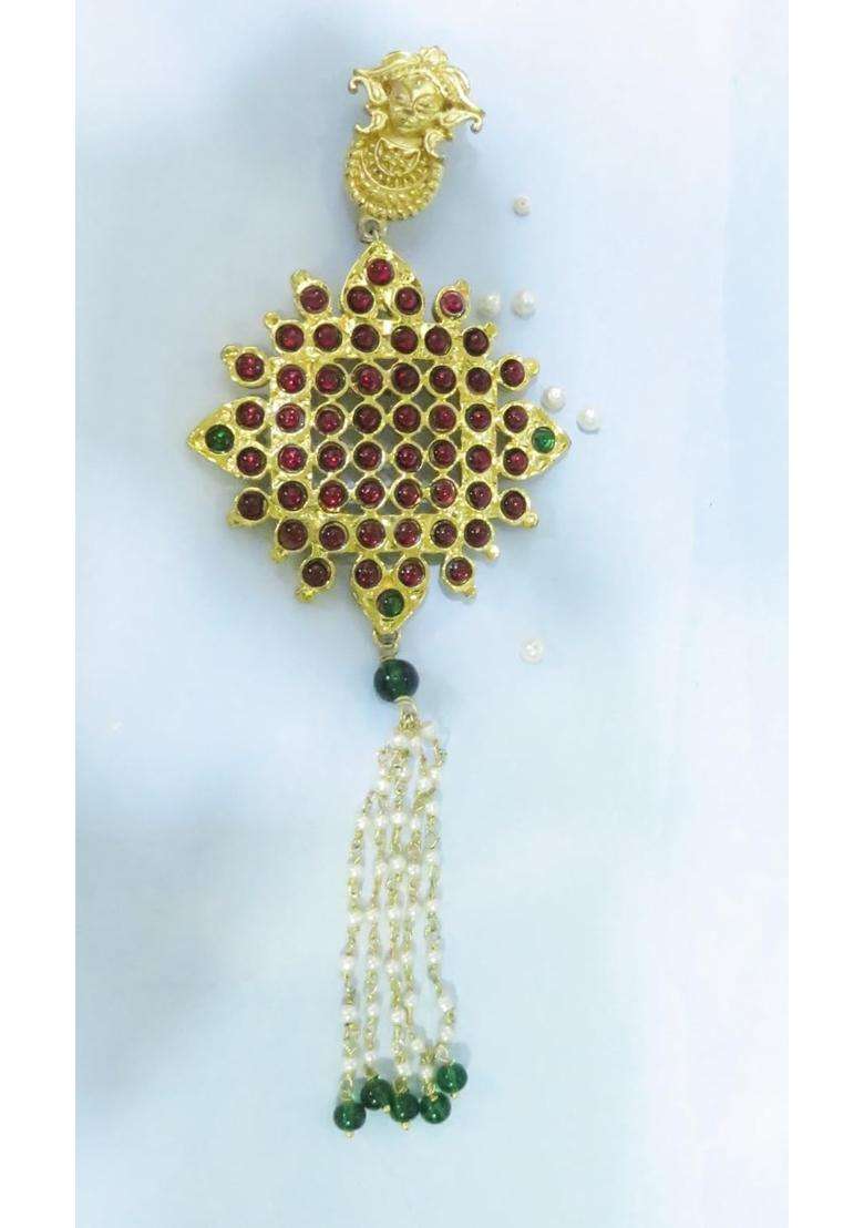 RNG Gallery Unisex Brooch Pin for Sari Kurta Hair Bunpin Men Sherwani Jacket Turban Kalgi Pin - Indya