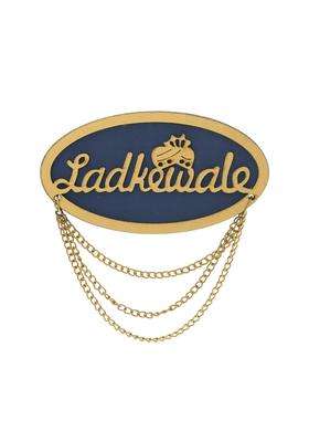 Sanvatsar Ladkewale Blue Gold Brooch Brooches Pin Pack for Men and Women Red Color