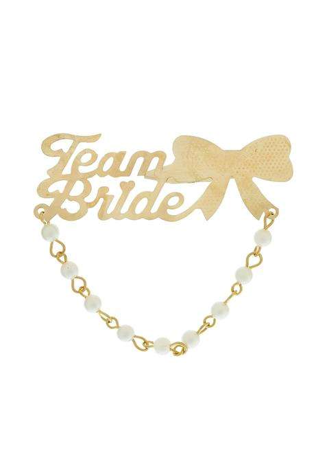 Sanvatsar Ladkewale Gold Chain Brooch Brooches Pin Pack for Men and Women Golden Color