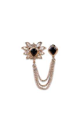 Tasva Black Classic Brooch