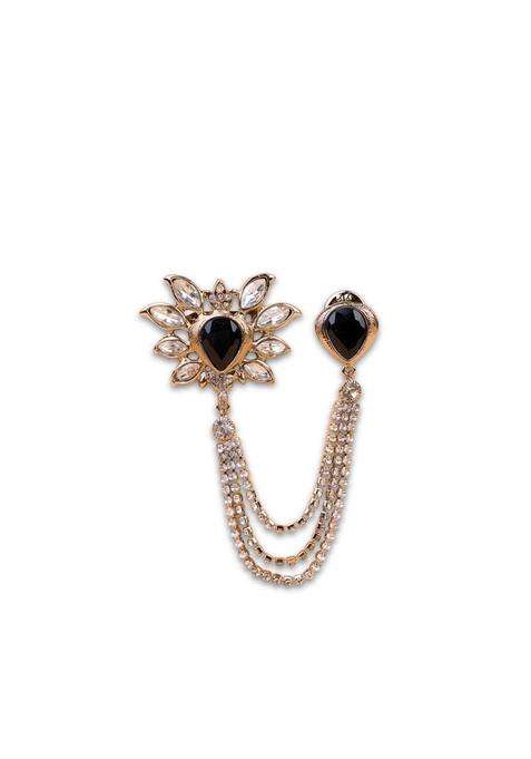 Tasva Black Classic Brooch