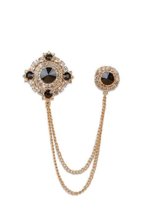 Tasva Black Stone Brooch