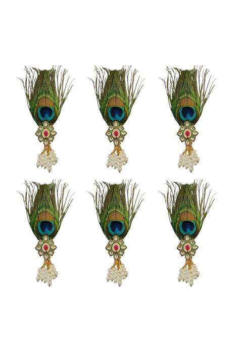 Gift Jaipur Morepankh Peacock Feather Brooches Brooch Broaches Brouches Pack for Wedding Engagement Men