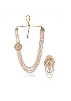 Jiyanshi Fashion Groom Mala with Matching Brooch for Men