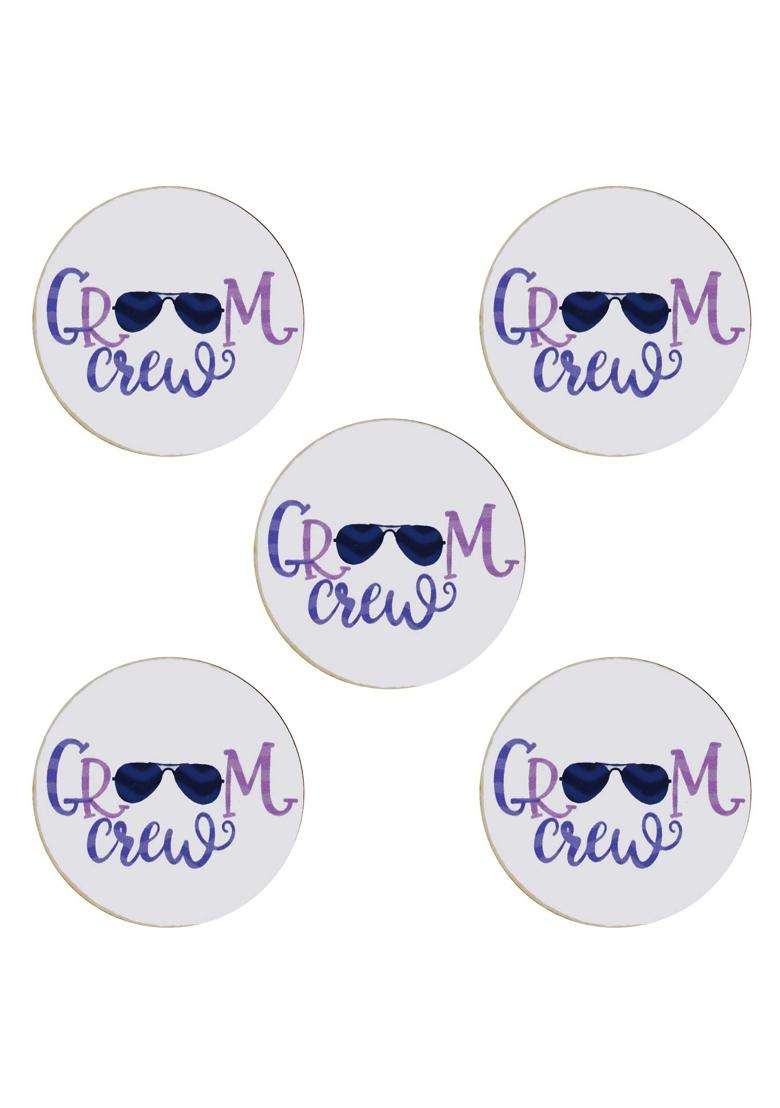 Sanvatsar Groom Crew Bule Brooch Brooches Pin Pack for Men and Women - Indya