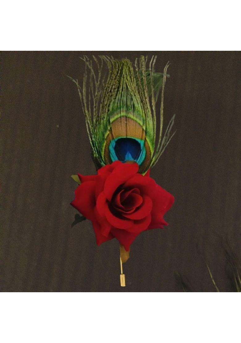 Gift Jaipur Morepankh Peacock Feather Brooches Brooch Broaches Brouches Pack for Wedding Engagement Men - Indya