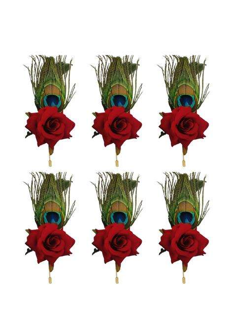 Gift Jaipur Morepankh Peacock Feather Brooches Brooch Broaches Brouches Pack for Wedding Engagement Men
