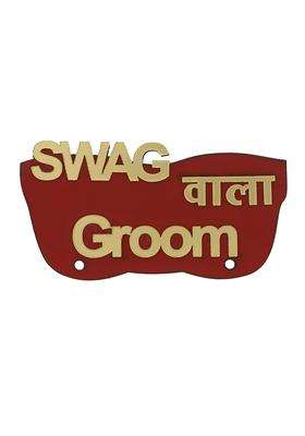 Sanvatsarswag Wala Groom Red Color Brooch Brooches Pin Pack for Men and Women