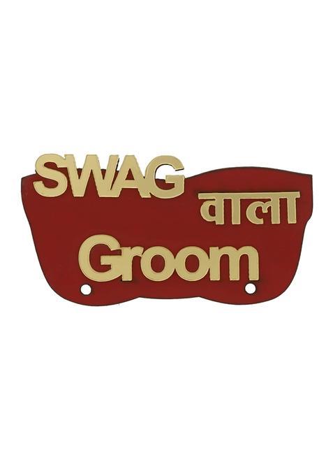 Sanvatsarswag Wala Groom Red Color Brooch Brooches Pin Pack for Men and Women