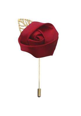 Oidims Gentlemans Suit Flower Brooch Handmade Lapel Pin Boutonniere Stick Corsage Accessory Multicolor Rose