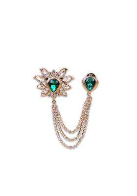 Tasva Dark Green Classic Brooch