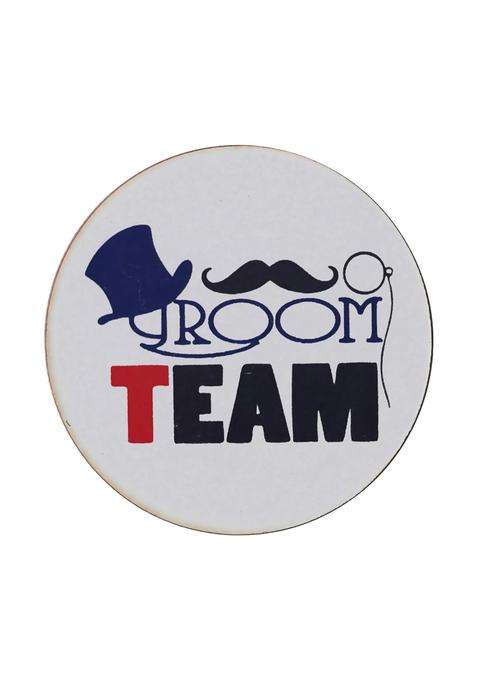 Sanvatsar Groom Team White Color Brooch Brooches Pin Pack for Men and Women