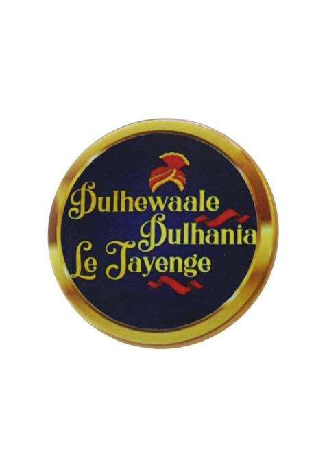 Round Steel Dulhania Le Jayenge Wedding Badge Bride and Groom Celebration Button Badge