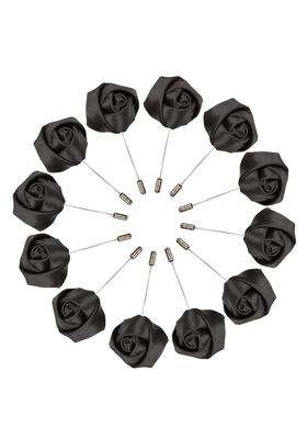 Sanrich Rose Boutonniere Mens Lapel Pins Satin Flower 12 Pack Groom Wedding Boutonniere Suit Brooch Outfit