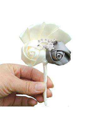 Kupark Groom Groomsman Best Man Boutonniere Wedding Flowers Brooch Party Prom Suit Decoration Pack of 1