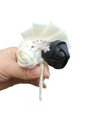 Kupark Groom Groomsman Best Man Boutonniere Wedding Flowers Brooch Party Prom Suit Decoration Pack of 2