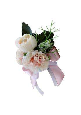 Elbme Wedding Tea Rose Carnation Corsage Bridal Groom Flower Brooch Pin Party Decor