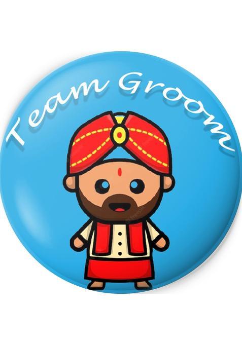 Cup of Joy Team Groom Printed Badges Wedding Groom Badges Brooch
