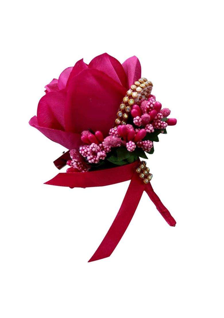 Zelphora 10 Pack Stimulation Rose Flower Brooch Pin Wedding Corsage Pin - Indya