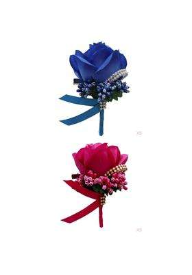 Zelphora 10Xstimulation Rose Flower Brooch Pin Wedding Corsage Pin 2 Colors