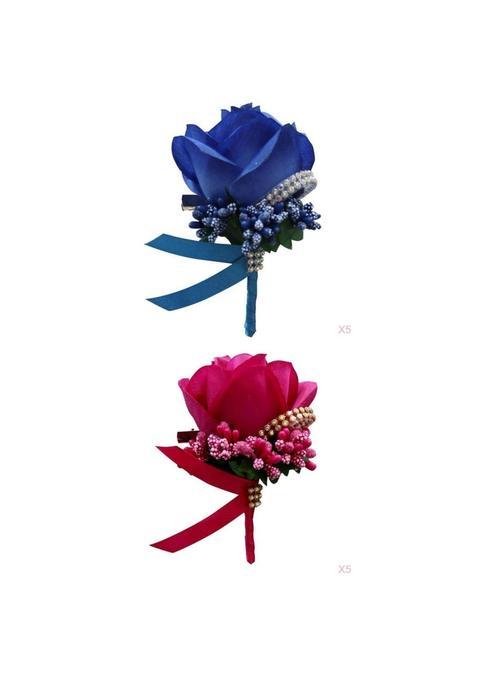 Zelphora 10Xstimulation Rose Flower Brooch Pin Wedding Corsage Pin 2 Colors